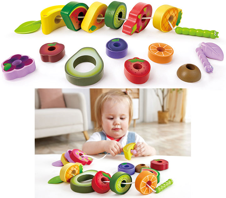 Caterpillar Fruit Feast Lacing Set