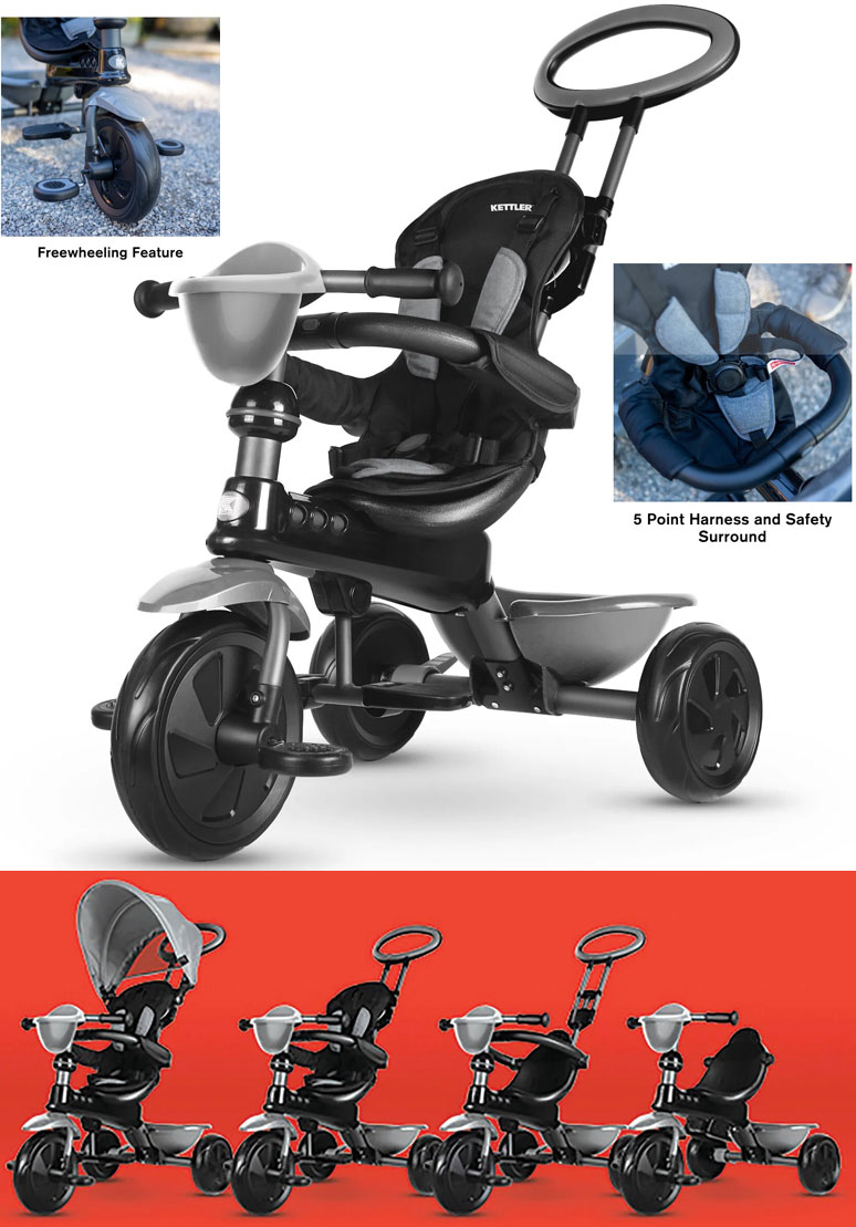 <font color=red>NEW! </font> Happy Navigator 4-in-1 Tricycle