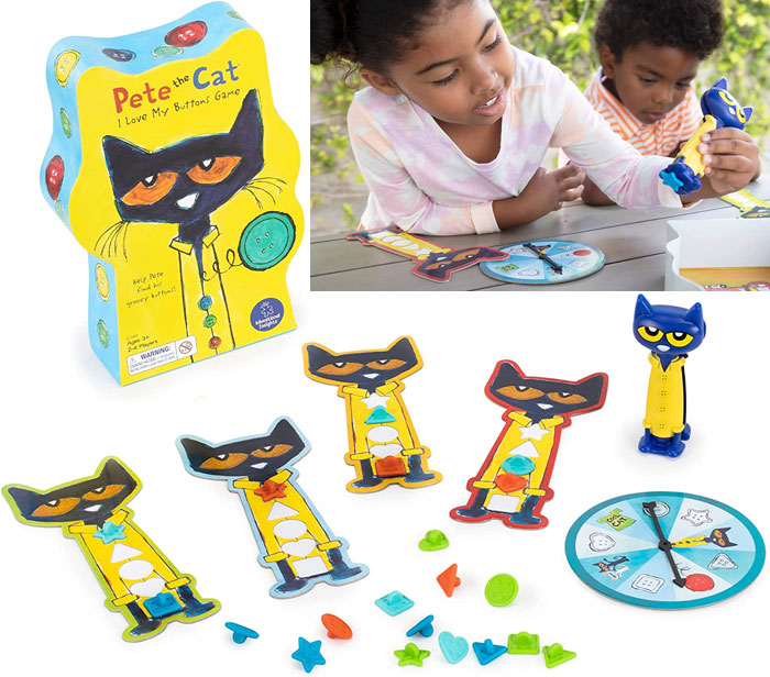 <font color=red>NEW! </font> Pete the Cat I Love My Buttons Game