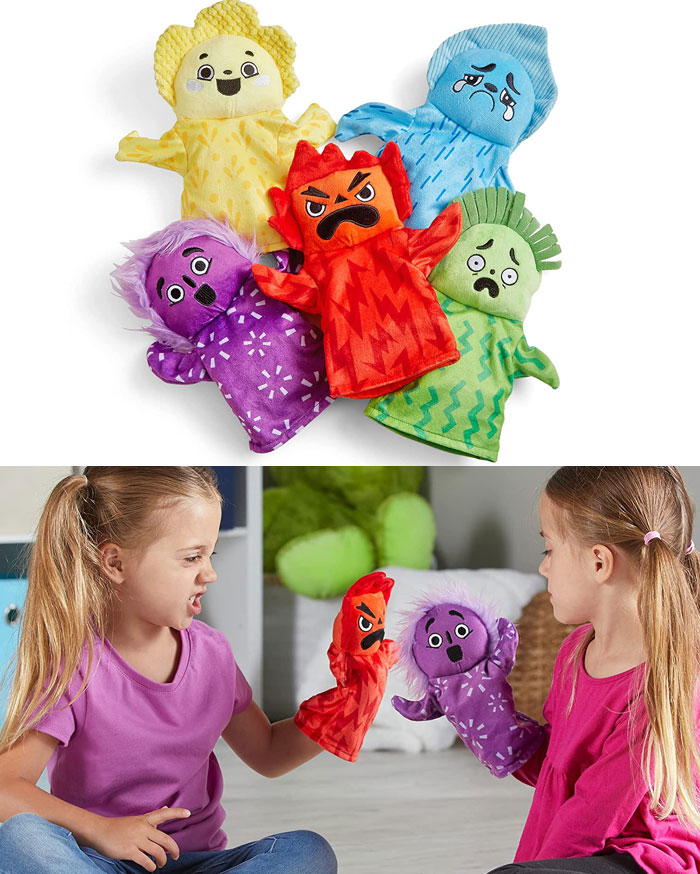 <font color=red>NEW! </font> Feelings Family Hand Puppets