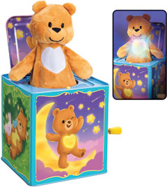 <font color=red>NEW!  </font> Pop & Glow Teddy Jack-in-the-Box
