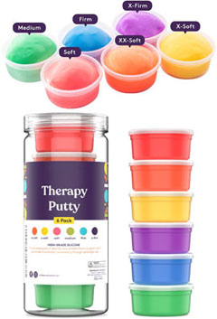 <font color=red>NEW!  </font> Therapy Putty - Set of 6 Strengths