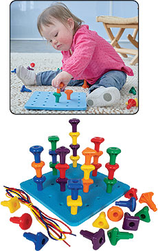 Stacking Pegs and Pegboard Set