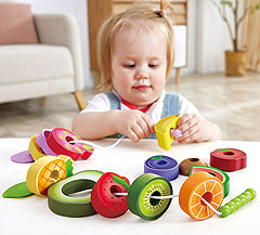 <font color=red>NEW!  </font> Caterpillar Fruit Feast Lacing Set