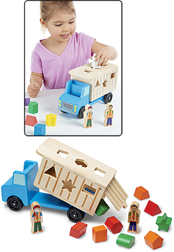 Shape-Sorting Dump Truck