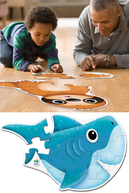 Sloth and Shark Floor Puzzles