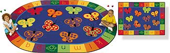 123 ABC Butterfly Fun Rug